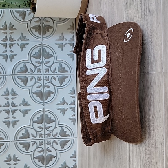 NWOT Ping Cadet Womens Adjustable Strapback Moisture Wicking Golf Visor Brown - Picture 1 of 12